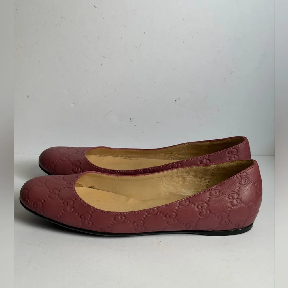 Gucci Micro Guccissima Ballet Flats in Pink Leather Size 36.5 - Picture 4 of 8